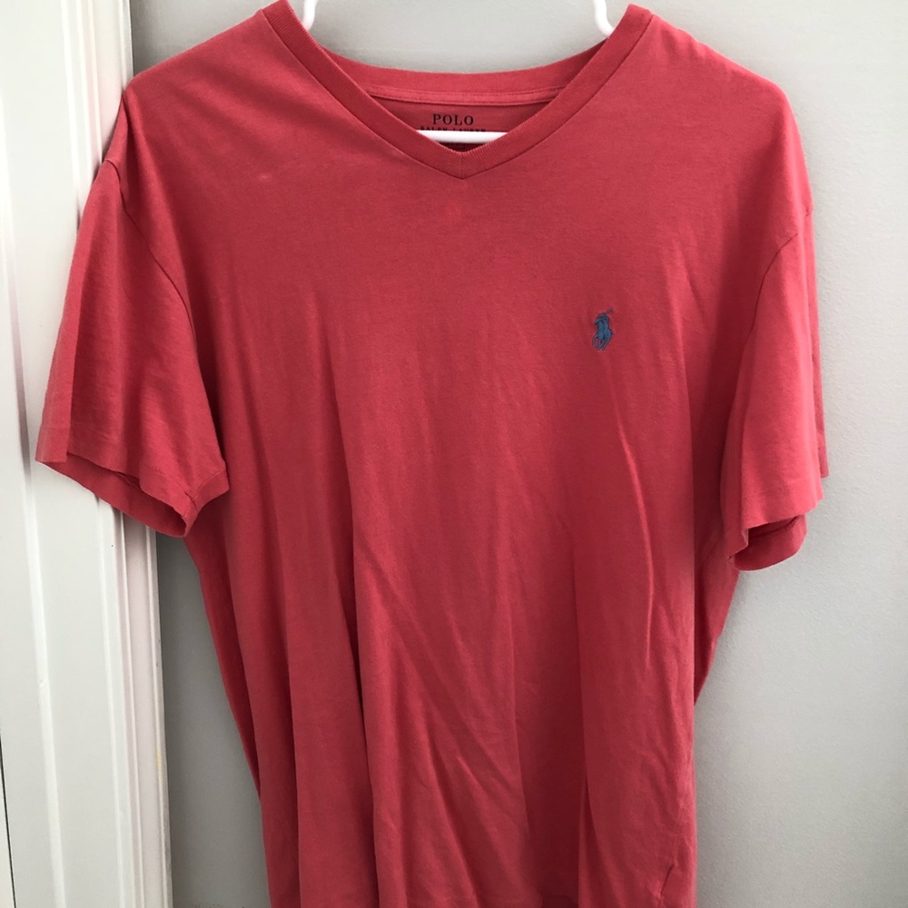 pink and blue women’s polo tee!